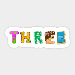 Third Birthday Boy Sticker